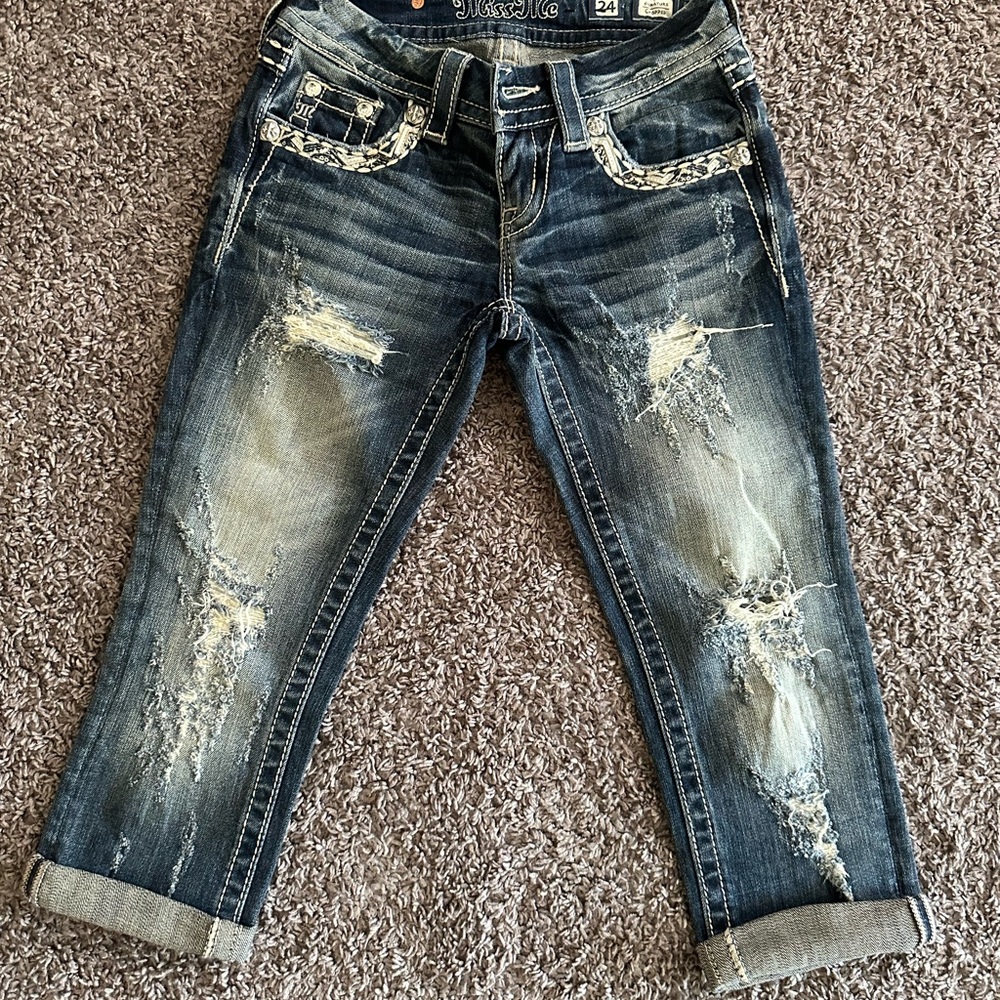 Miss Me Distressed Cropped
